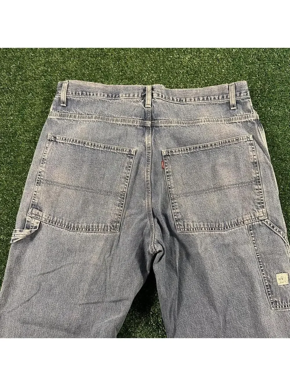 Vintage retro y2k  Levi's blue denim carpenter jeans baggy oversized  38x32